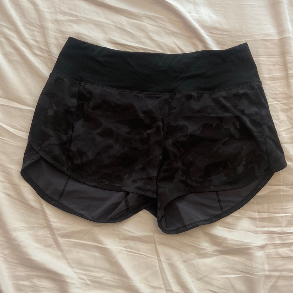 Black camo Lululemon shorts